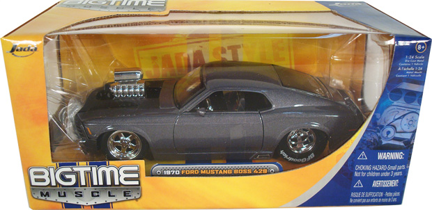 1970 Ford Mustang Boss 429 Blown Engine - Grey (DUB City Bigtime Muscle) 1/24