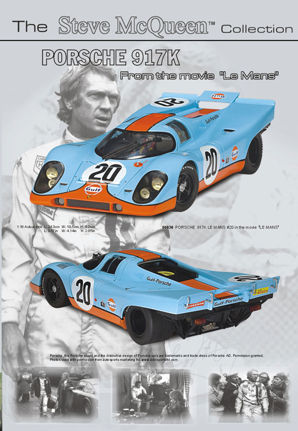 1970 Porsche 917K #20 Steve McQueen "Le Mans" (AUTOart) 1/18