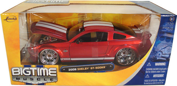 2008 Shelby Mustang GT500-KR - Red w/ White Stripes (DUB City) 1/24