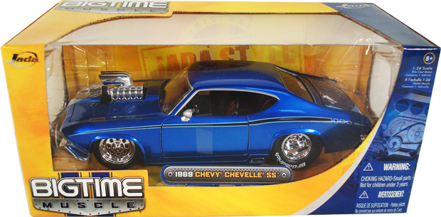 1969 Chevy Chevelle SS w/ Blown Engine - Blue (DUB City Bigtime Muscle) 1/24
