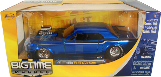 1965 Ford Mustang w/ Blower - Blue (DUB City Bigtime Muscle) 1/24