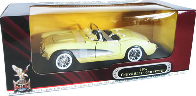 1957 Chevrolet Corvette Convertible - Yellow (YatMing) 1/18