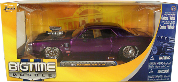 1970 Plymouth 'Cuda - Candy Purple w/ Blower (DUB City Bigtime Muscle) 1/24
