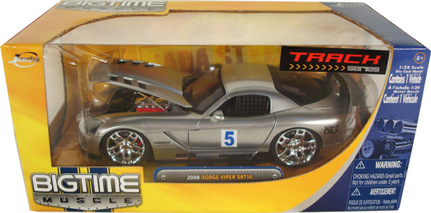2008 Dodge Viper SRT10 Racing - Silver (Bigtime Muscle) 1/24