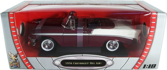 1956 Chevy Bel Air Convertible - Plum (YatMing) 1/18