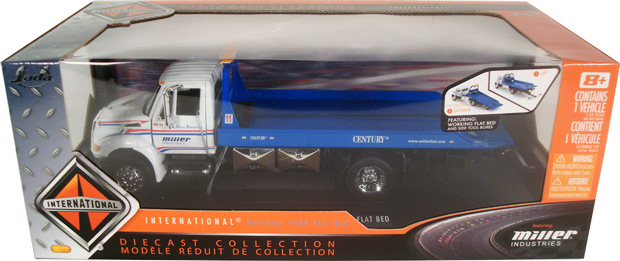 2008 International Durastar 4400 Flatbed Truck - Miller Towing (Jada Toys) 1/24