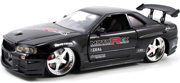 2002 Nissan Skyline GTR (R34) Glossy Black (DUB City) 1/24