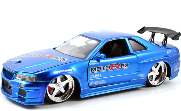 2002 Nissan Skyline GTR (R34) Candy Blue (DUB City) 1/24