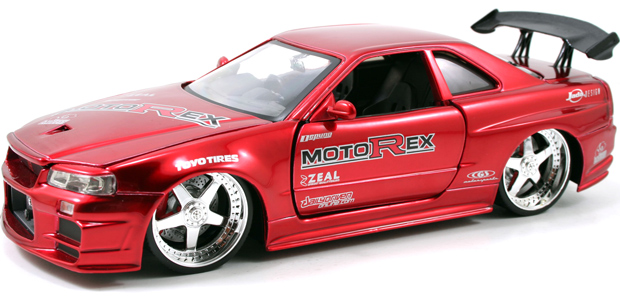 2002 Nissan Skyline GTR (R34) Candy Red (DUB City) 1/24