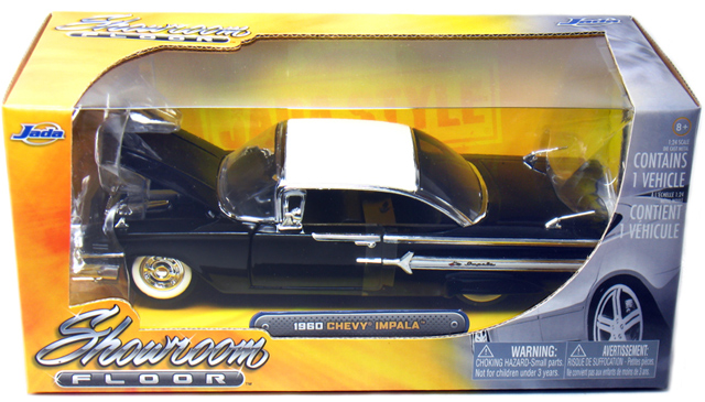 1960 Chevy Impala - Glossy Black (Jada Toys Showroom Floor) 1/24