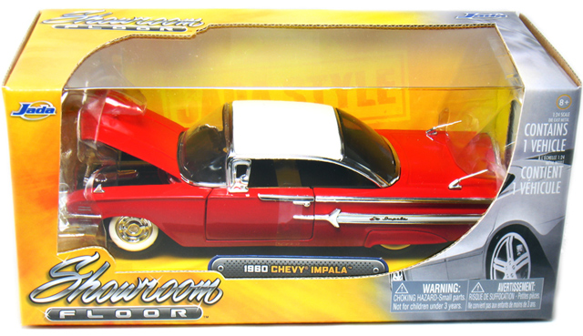 1960 Chevy Impala - Glossy Red (Jada Toys Showroom Floor) 1/24