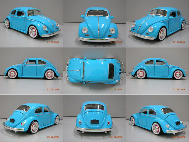 1959 VW Beetle - Sky Blue (Jada Toys Showroom Floor) 1/24