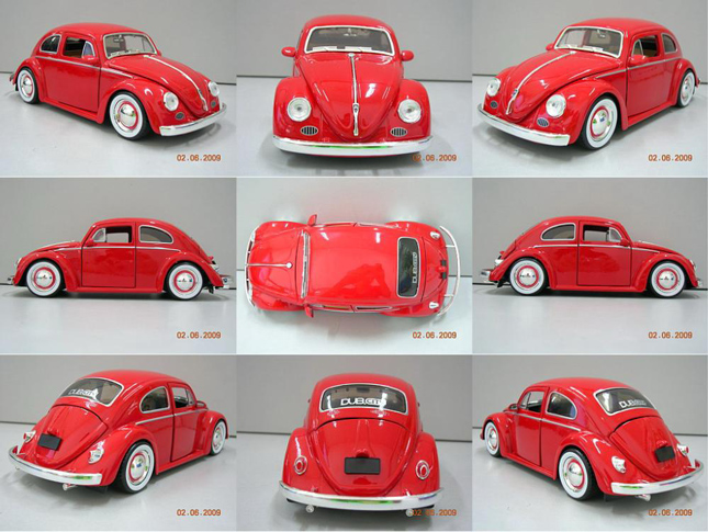 1959 VW Beetle - Glossy Red (Jada Toys Showroom Floor) 1/24