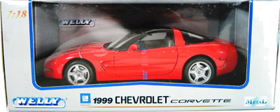 1999 Chevrolet Corvette C5 Coupe - Red (Welly) 1/18