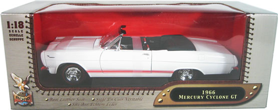 1966 Mercury Cyclone GT - White (YatMing Leather Seat Series) 1/18