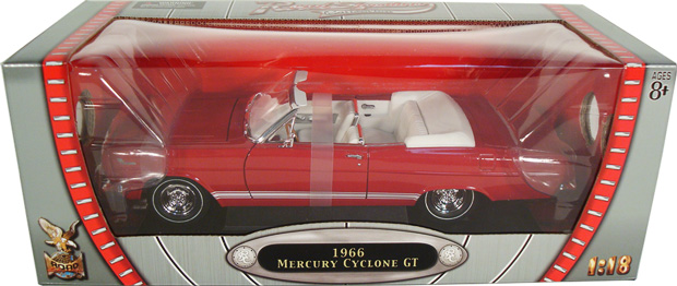 1966 Mercury Cyclone GT - Red w/ White (YatMing) 1/18
