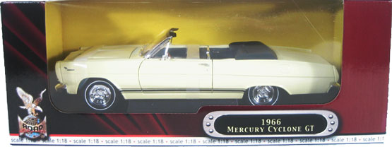 1966 Mercury Cyclone GT - Yellow w/ Black (YatMing) 1/18