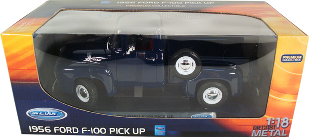 1956 Ford F-100 Pickup Truck - Blue (Welly) 1/18