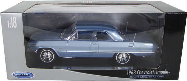 1963 Chevy Impala Coupe - Blue (Welly) 1/18