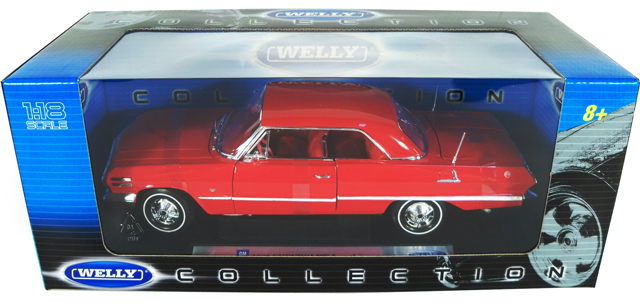 1963 Chevy Impala Coupe - Red (Welly) 1/18