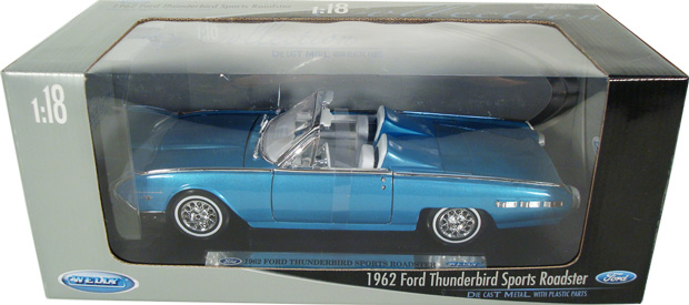 1962 Ford Thunderbird Sports Roadster - Blue (Welly) 1/18