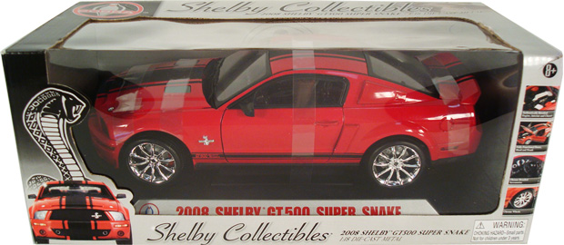 2008 Shelby Mustang GT-500 Super Snake - Red w/ Black (Shelby Collectibles) 1/18