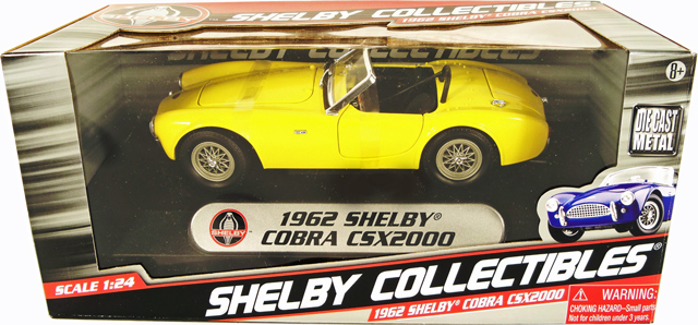 1962 Shelby Cobra CSX2000 - Yellow (Shelby Collectibles) 1/24