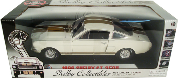 1966 Shelby Mustang GT 350 - White w/ Gold Stripes (Shelby Collectibles) 1/18