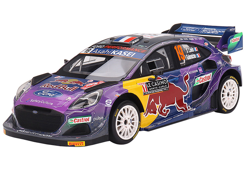 2022 Ford Puma Rally1 #19 Sebastien Loeb - Isabelle Galmiche "M-Sport Ford WRT" Winner "Monte Carlo Rally" (Top Speed) 1/18