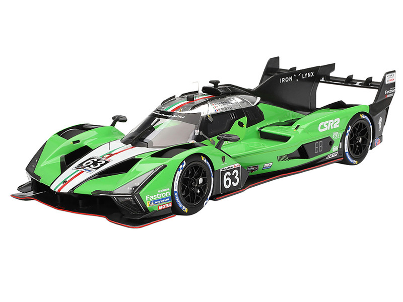 2024 Lamborghini SC63 #63 Matteo Cairoli - Andrea Caldarelli - Romain Grosjean "Iron Lynx" IMSA "12 Hours of Sebring" (Top Speed) 1/18