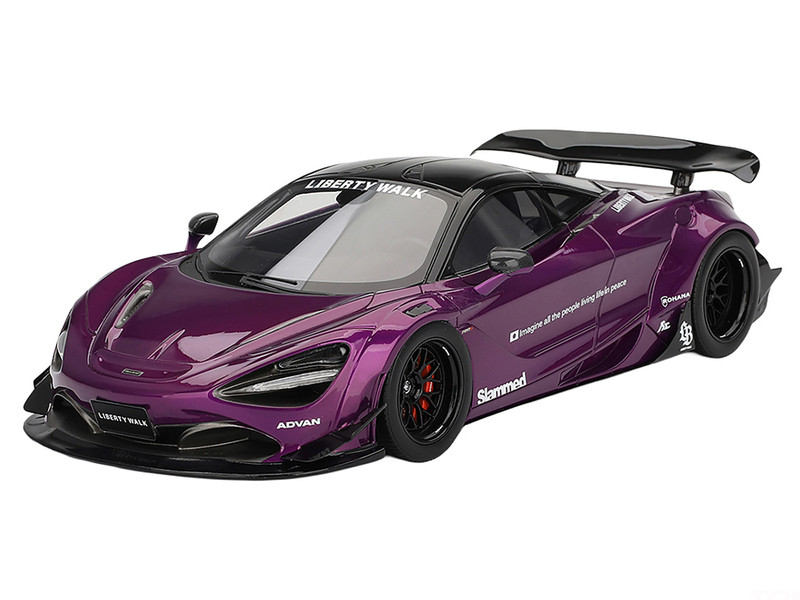 McLaren 720S "LB-Works" Purple Metallic with Black Top (Top Speed) 1/18