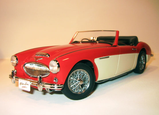 1961 Austin Healey 3000 MK II - Red w/ White (AUTOart) 1/18