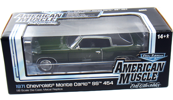 1971 Chevy Monte Carlo SS 454 - Antique Green (Ertl American Muscle) 1/18 amm917