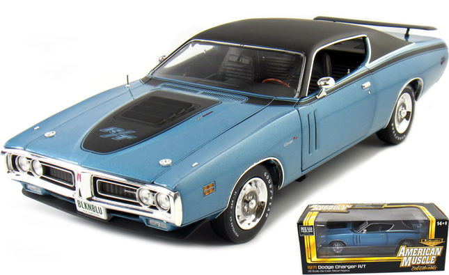 1971 Dodge Charger R/T 440 - Light Blue Metallic (Ertl American Muscle) 1/18