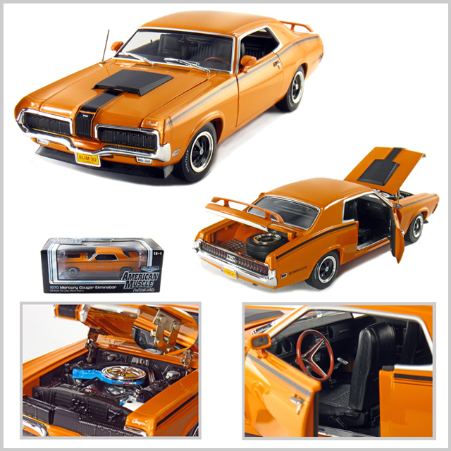 1970 Mercury Cougar Eliminator - Competition Gold (Ertl American Muscle) 1/18
