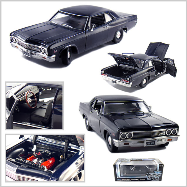 1966 Chevy Biscayne 427 - Danube Blue Metallic (Ertl American Muscle) 1/18