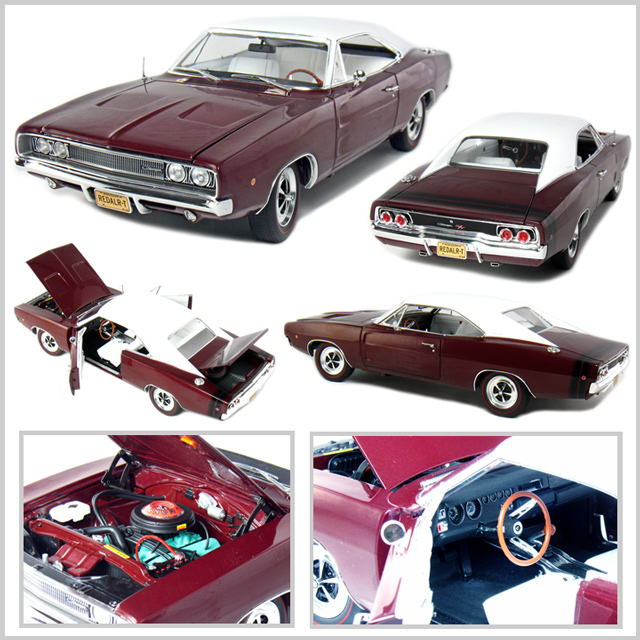 1968 Dodge Charger R/T 440 - Burgundy Metallic (Ertl American Muscle) 1/18