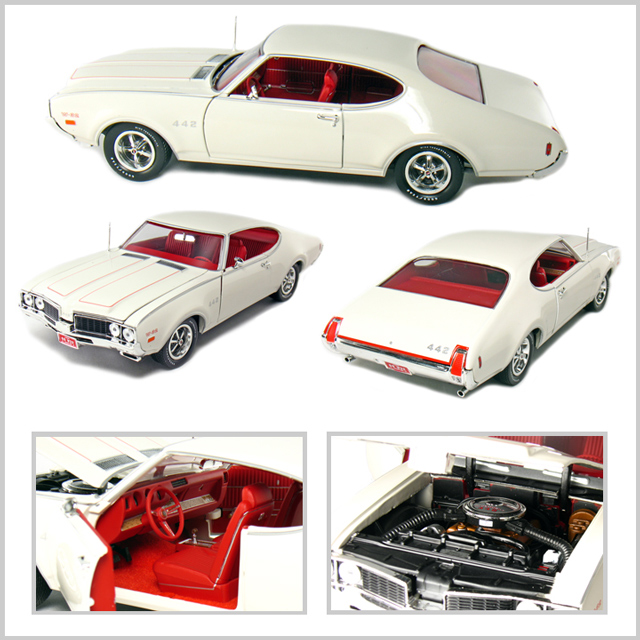 1969 Olds 442 W32 - Cameo White (Ertl American Muscle) 1/18