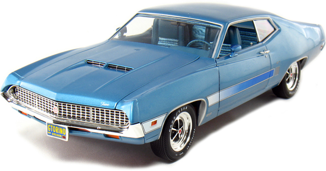 1970 Ford Torino GT - Medium Blue Metallic (Ertl American Muscle) 1/18