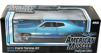 1970 Ford Torino GT - Medium Blue Metallic (Ertl American Muscle) 1/18