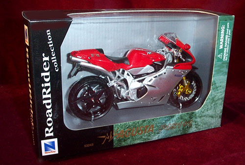 MV Agusta F4 S1+1 Motorcycle - Red with Silver (NewRay) 1/12