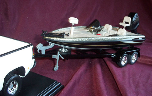 Triton Bass Boat and Trailer - Silver (Ertl) 1/18