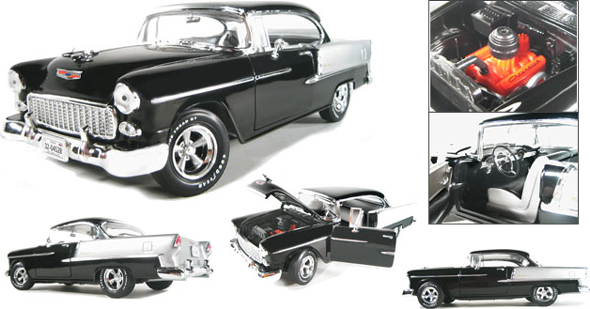 1955 Chevrolet Bel Air - Black & Silver (Ertl) 1/18