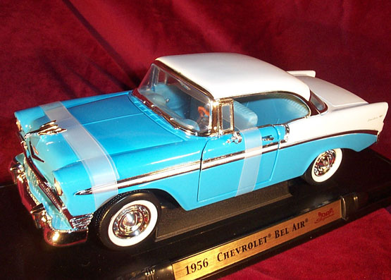 1956 Chevy Bel Air Coupe - Blue (YatMing) 1/18