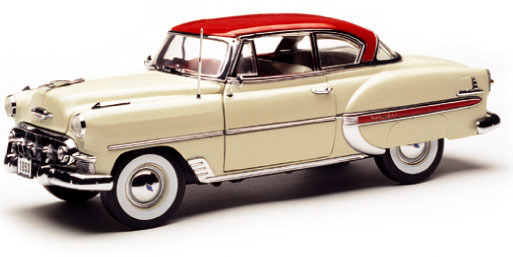 1953 Chevy Bel Air Sport Coupe - Ivory/Red (SunStar) 1/18