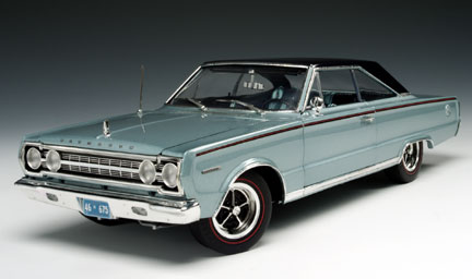 1967 Plymouth Belvedere II 426 Hemi - Light Blue (Highway 61) 1/18