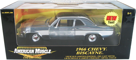 1966 Chevy Biscayne 427 Chrome Chase Car (Ertl) 1/18