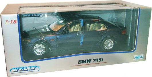 2002 BMW 745i - Blue (Welly) 1/18