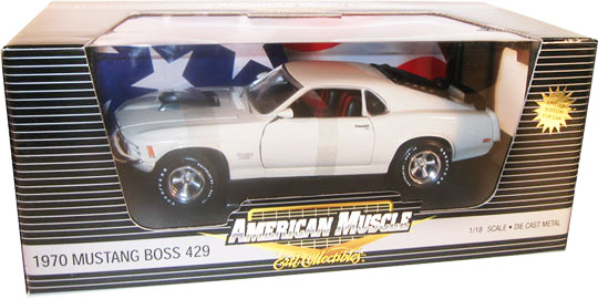 1970 Ford Mustang Boss 429 - White (Ertl) 1/18