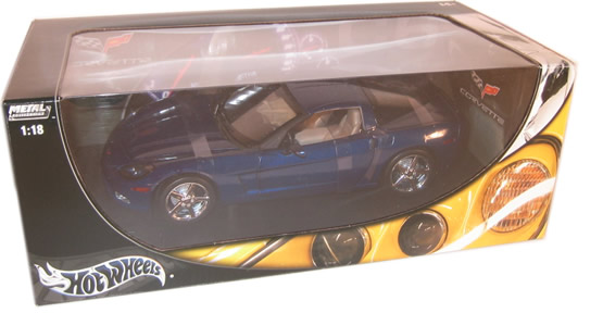 2005 Chevrolet Corvette C6 Coupe - LeMans Blue (Hot Wheels) 1/18